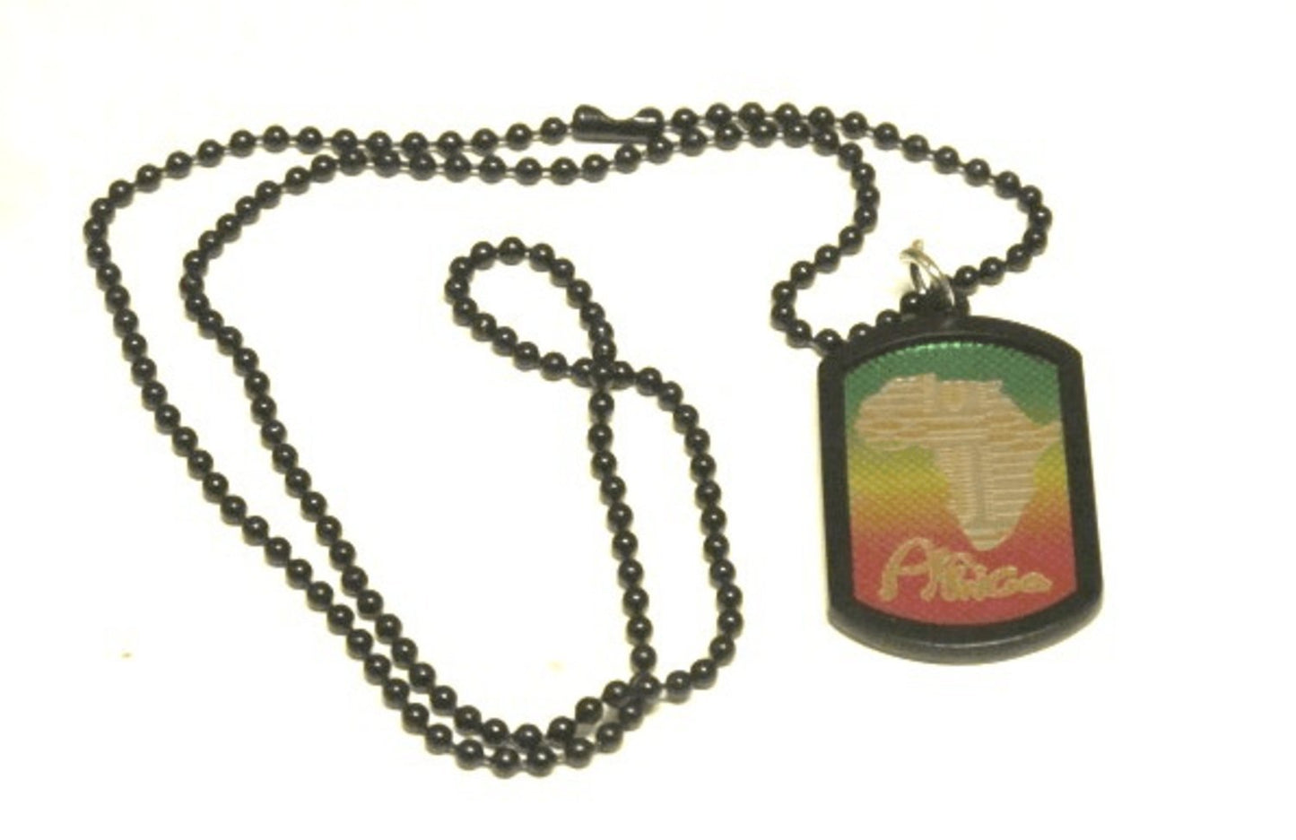 Africa Rasta Dog Tag kaulakoru musta kehys