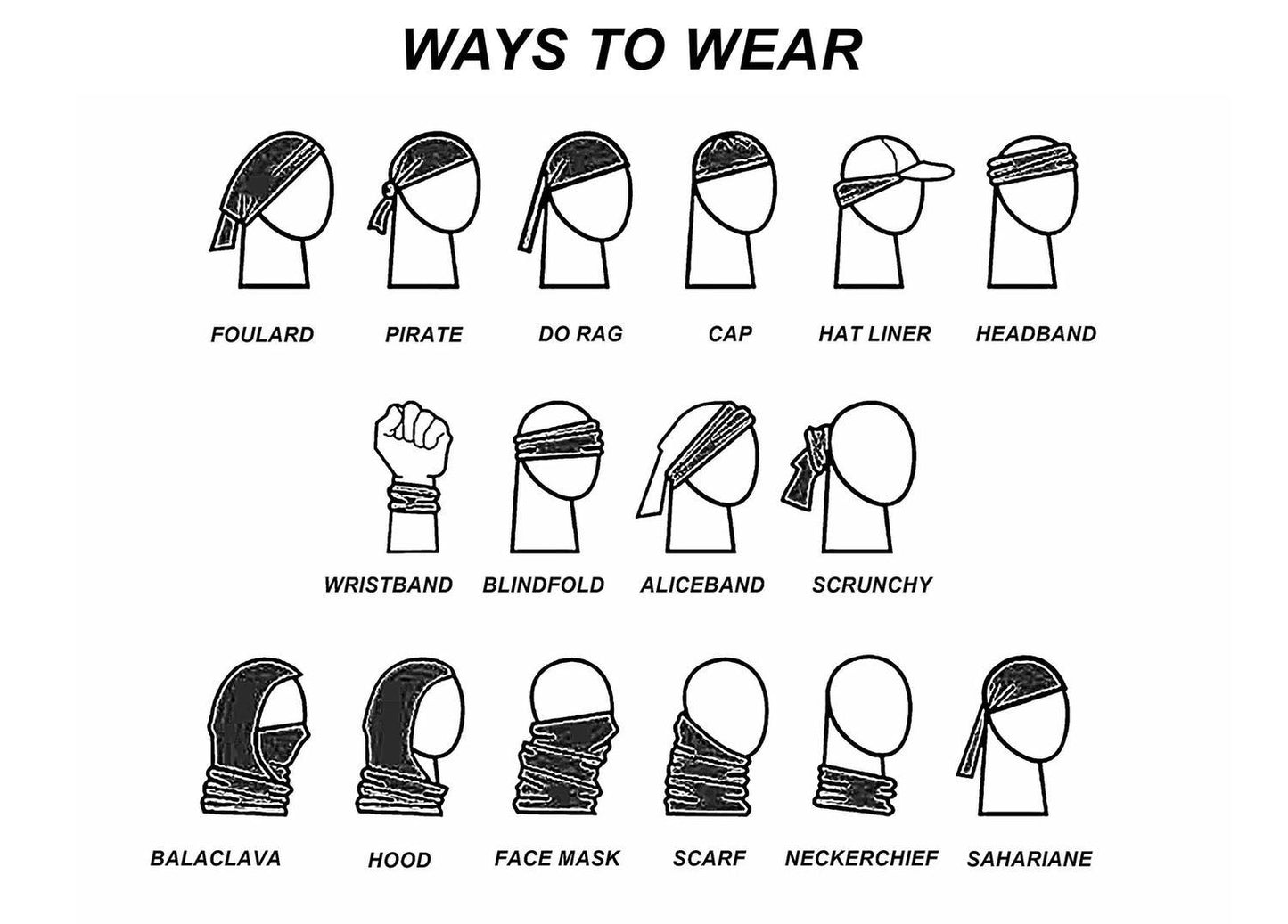 Ansiktsmask Scarf Ny multifunktionell sömlös