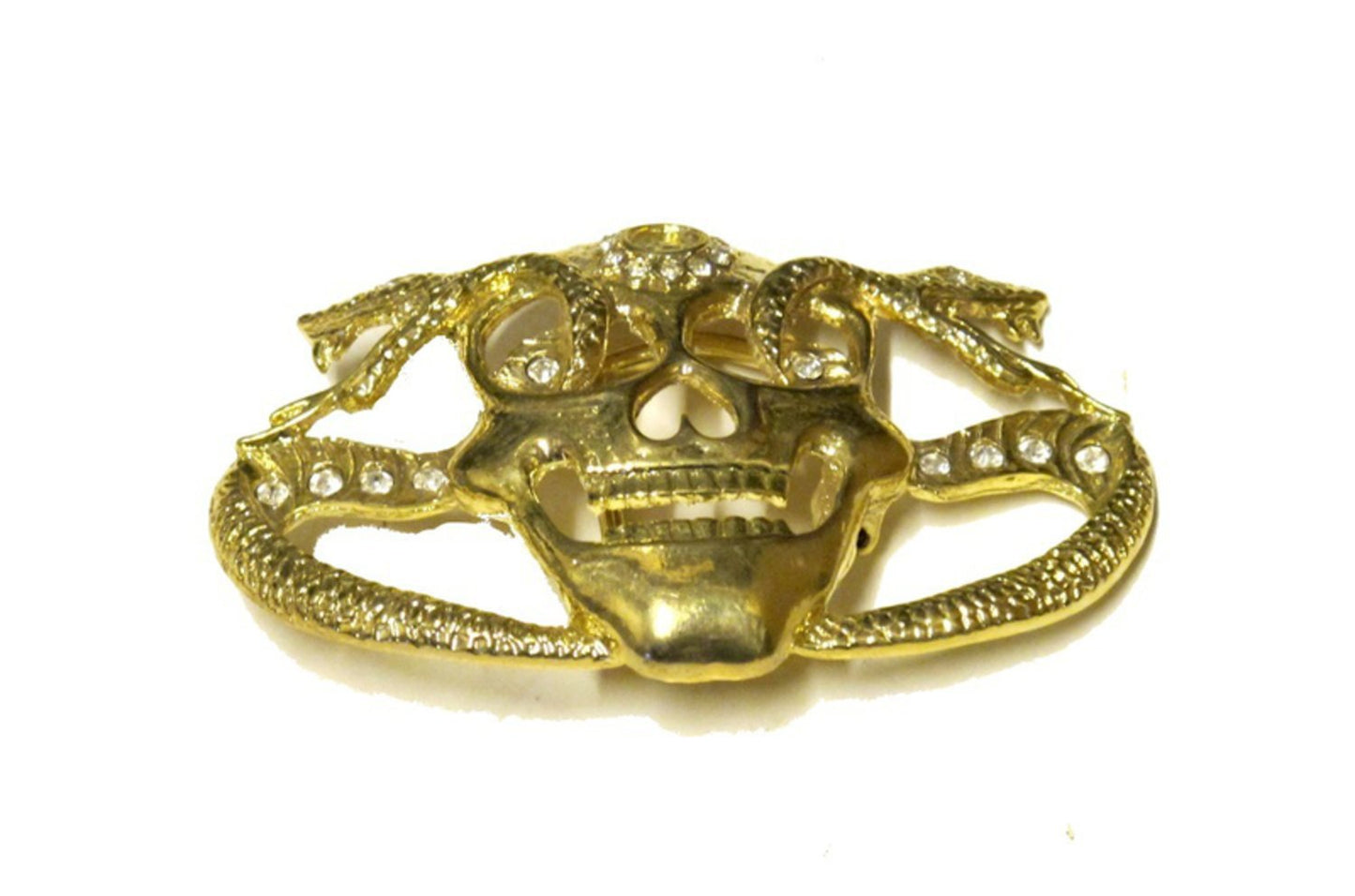 Belt buckle - Skull with snake
