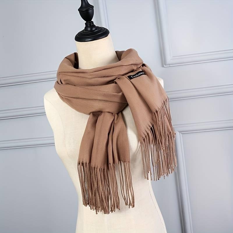 Brown shawl - Imitation cashmere shawl