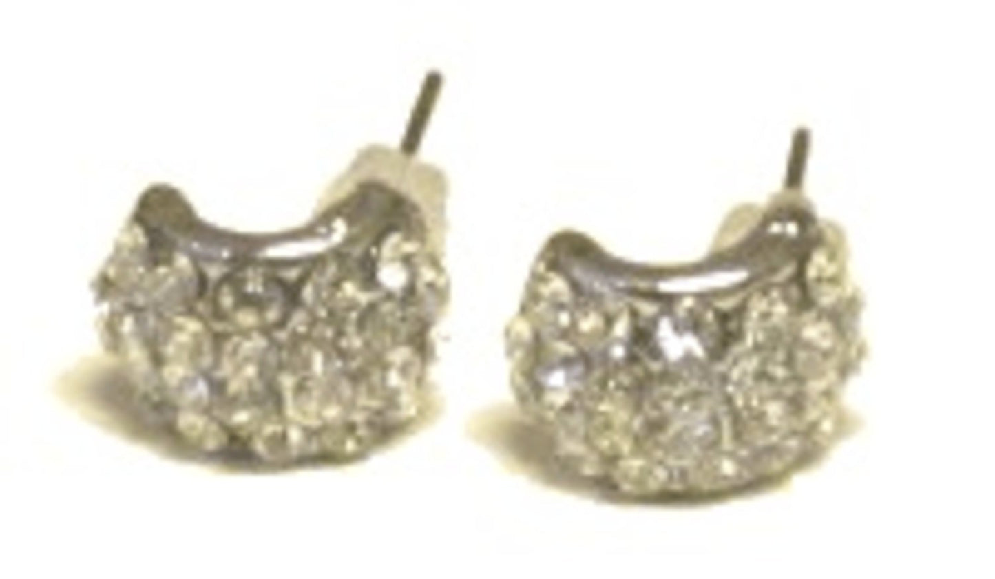 Curved Iced örhängen