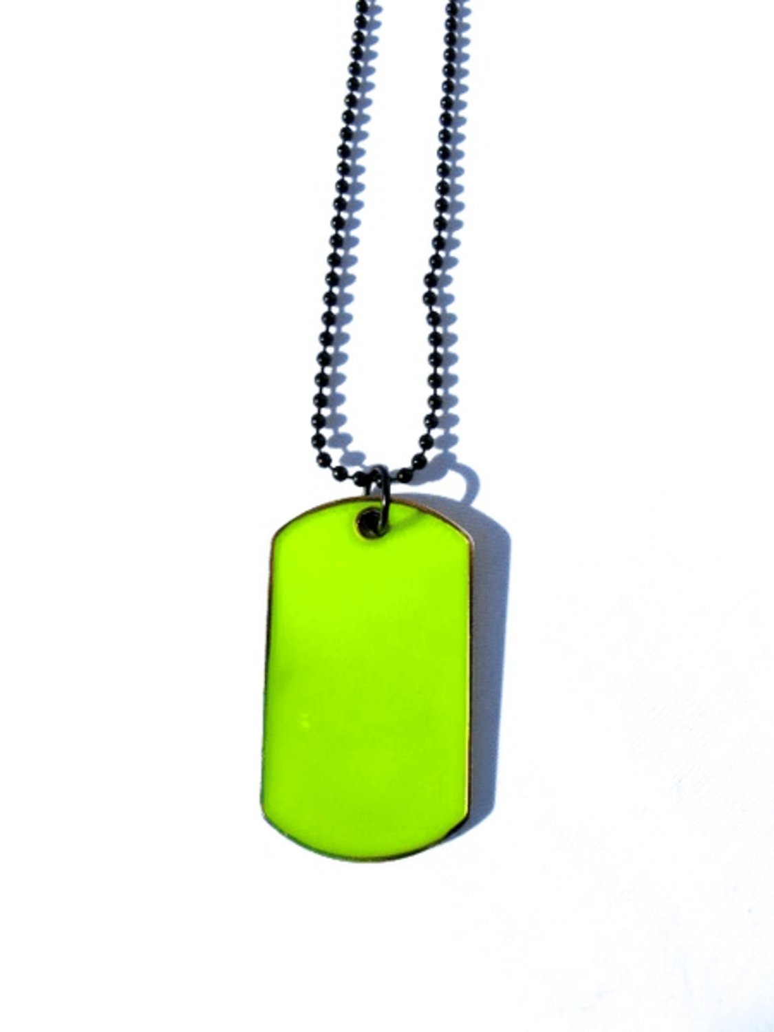 Dog Tag Collar Yellow/Green