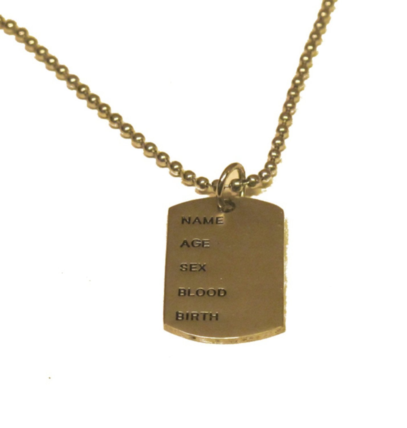 Dog Tag silver colored necklace