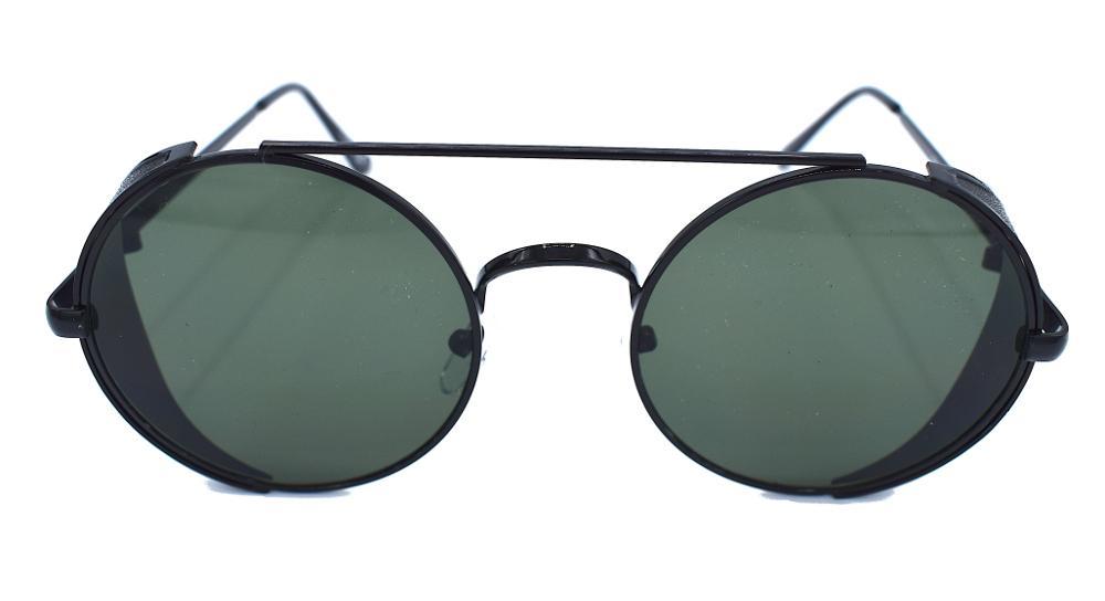 Fame pyöreät aurinkolasit mustat