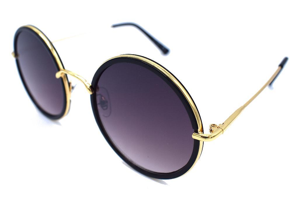 Fear Round Sunglasses - Black/Gold