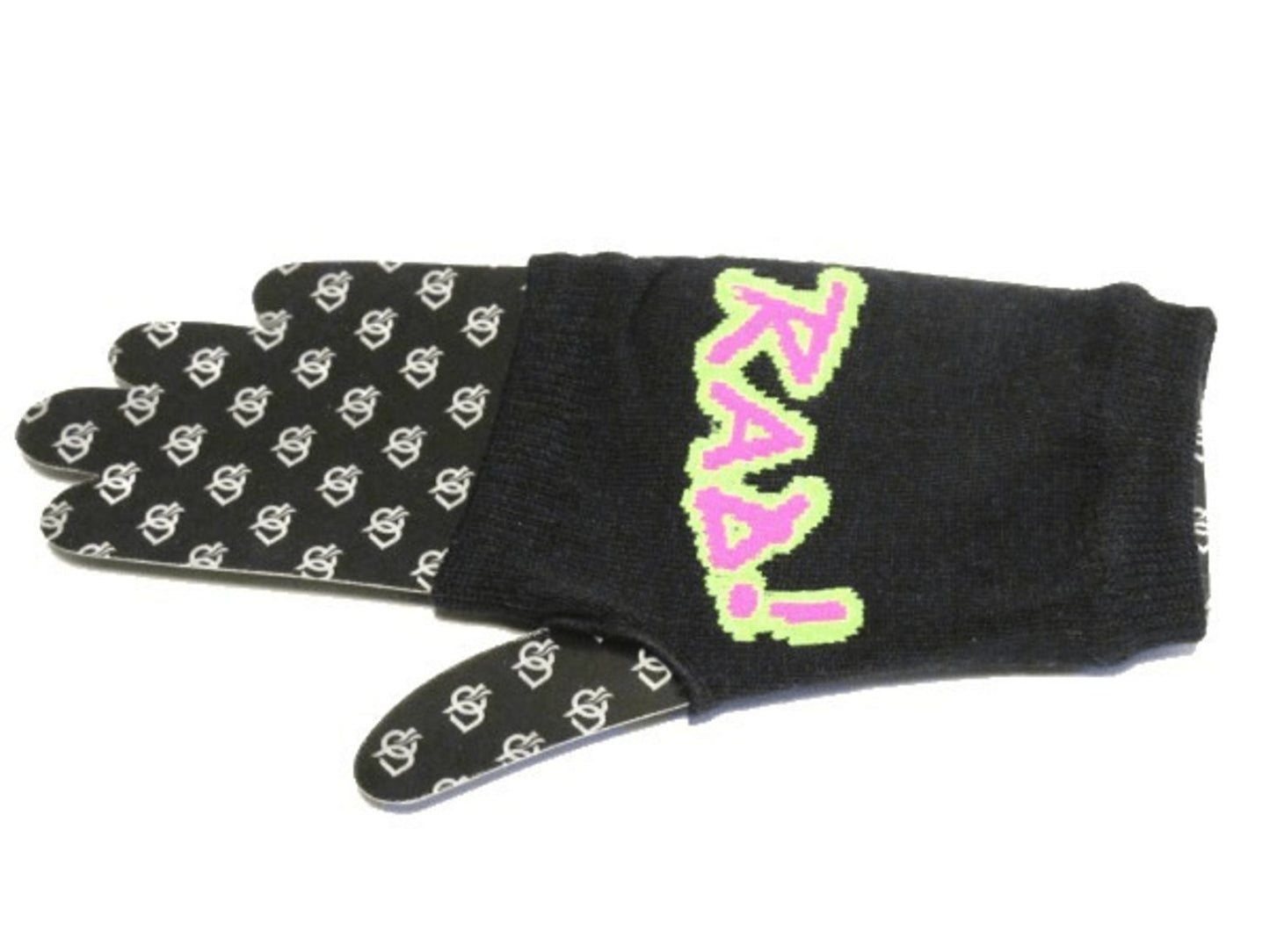 Sormettomat käsineet - Vaaleanpunainen teksti