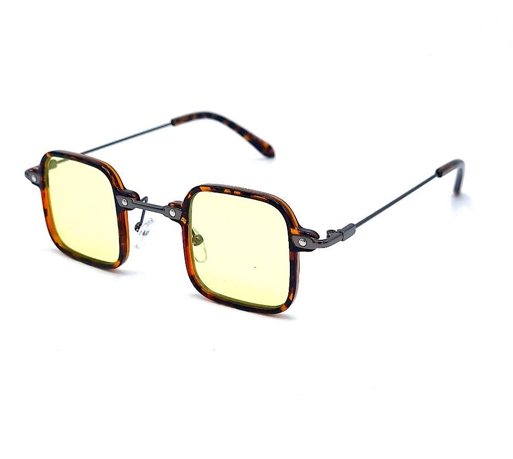 Neliön muotoiset aurinkolasit Tony S - Leopardi / vaaleankeltainen