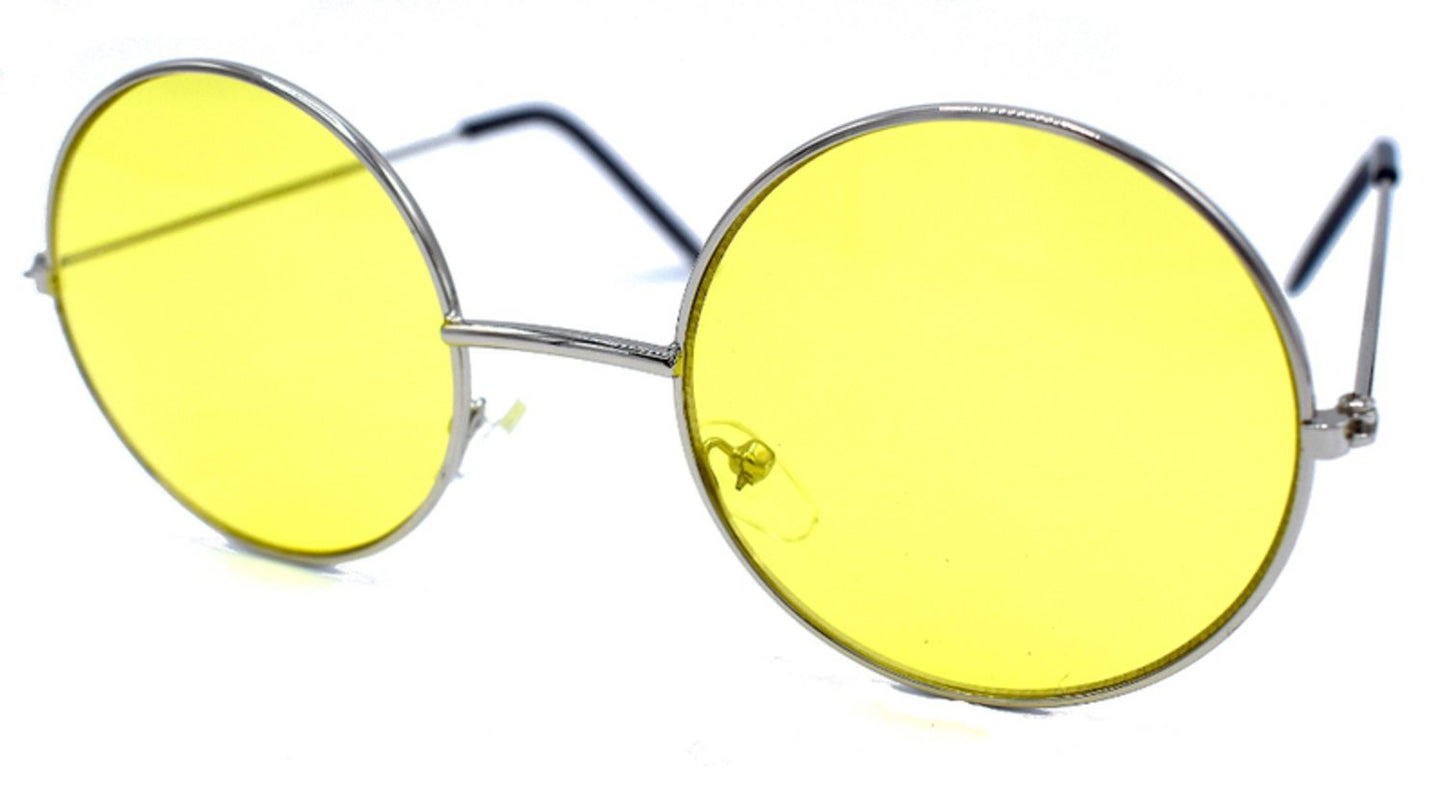 Yellow round sunglasses