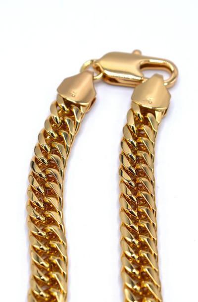 Gold colored chain necklace