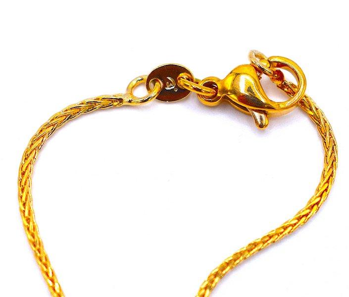 Gold colored chain necklace