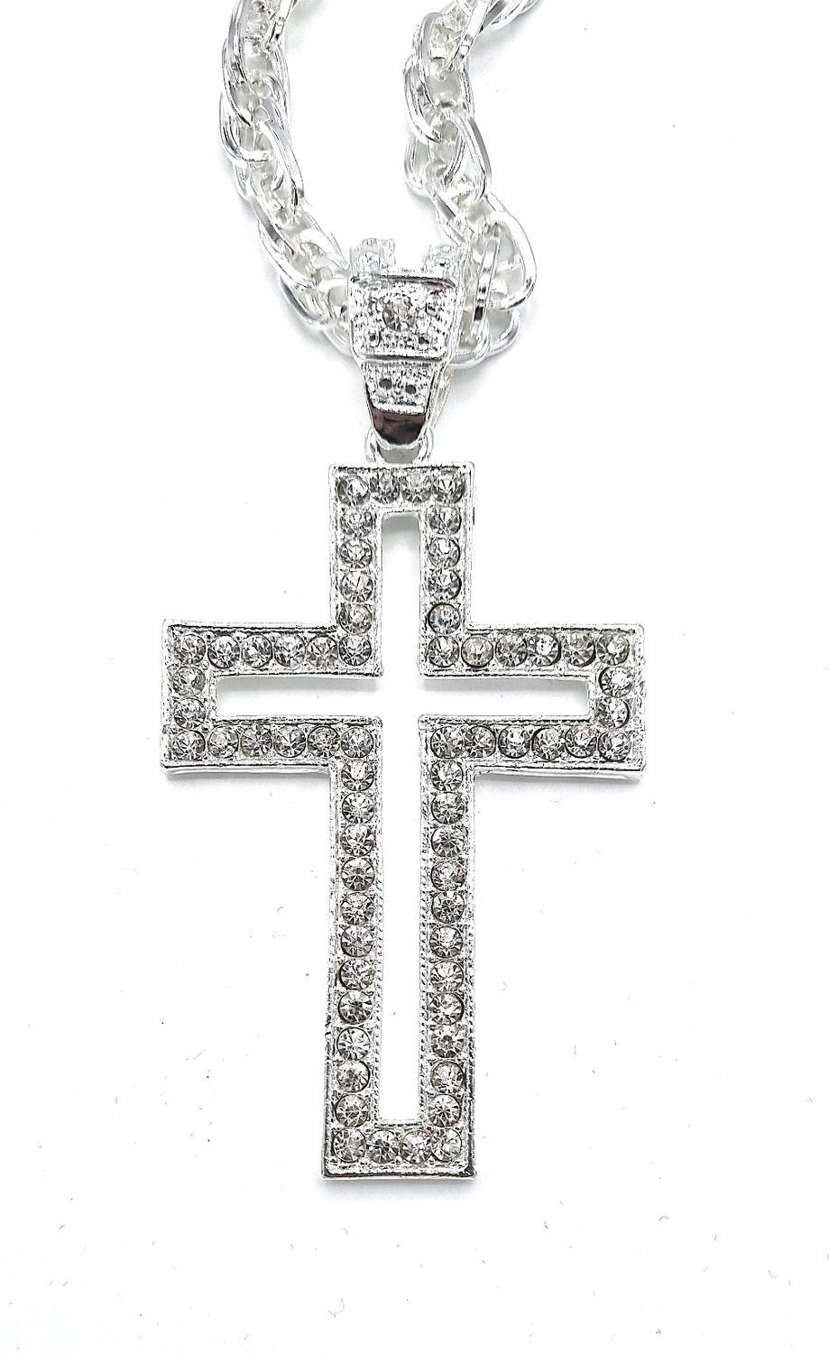 Necklace - Cross Iced