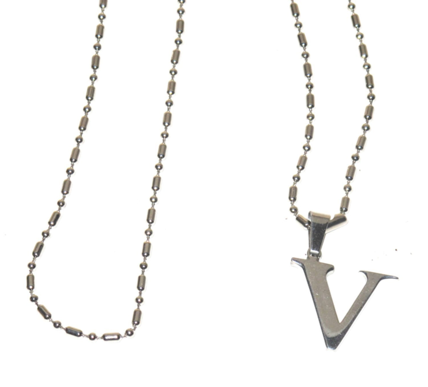 Necklace with the letter V