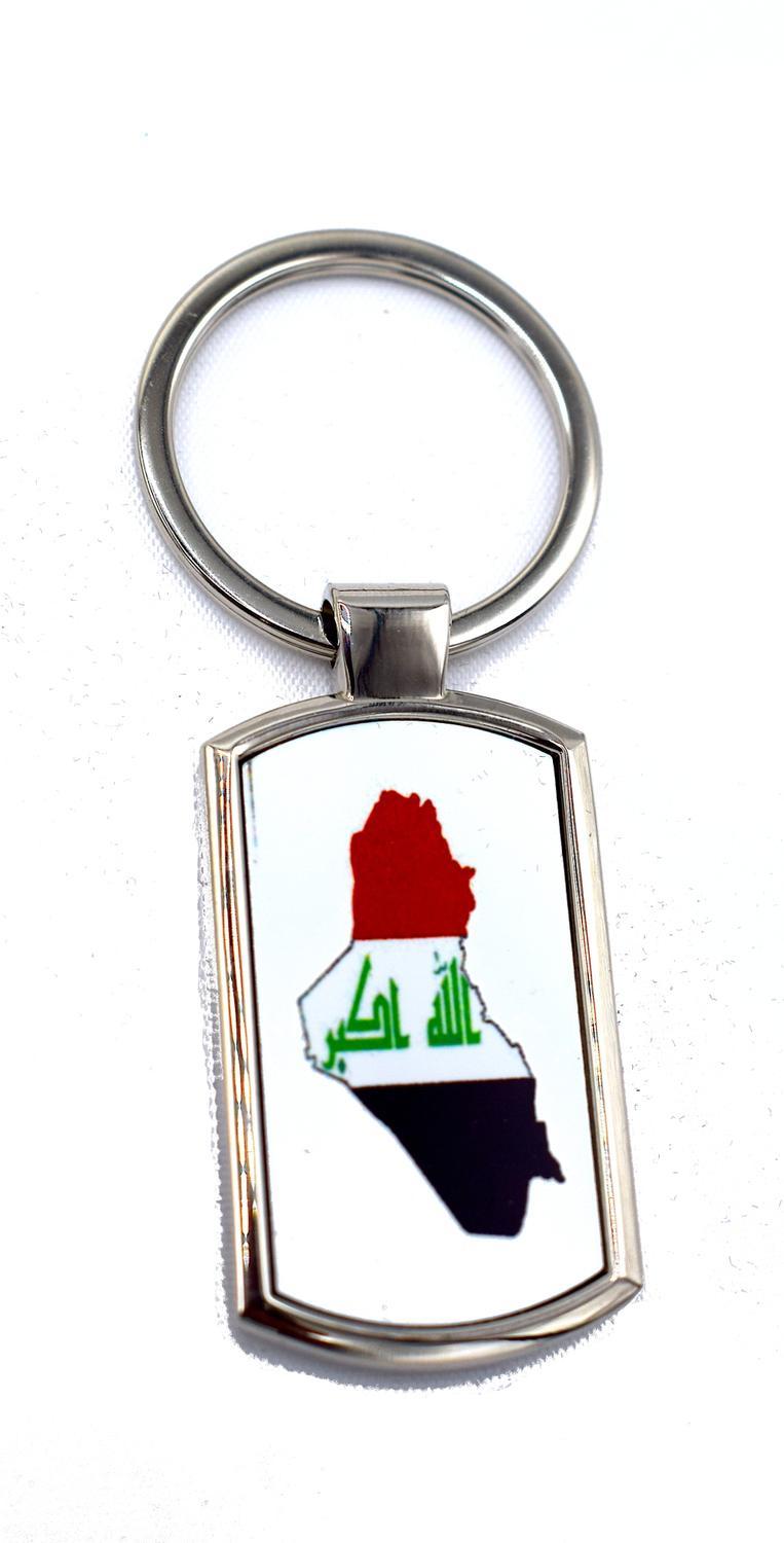 Iraks karta flagga nyckelring – produktbild – Hiprock