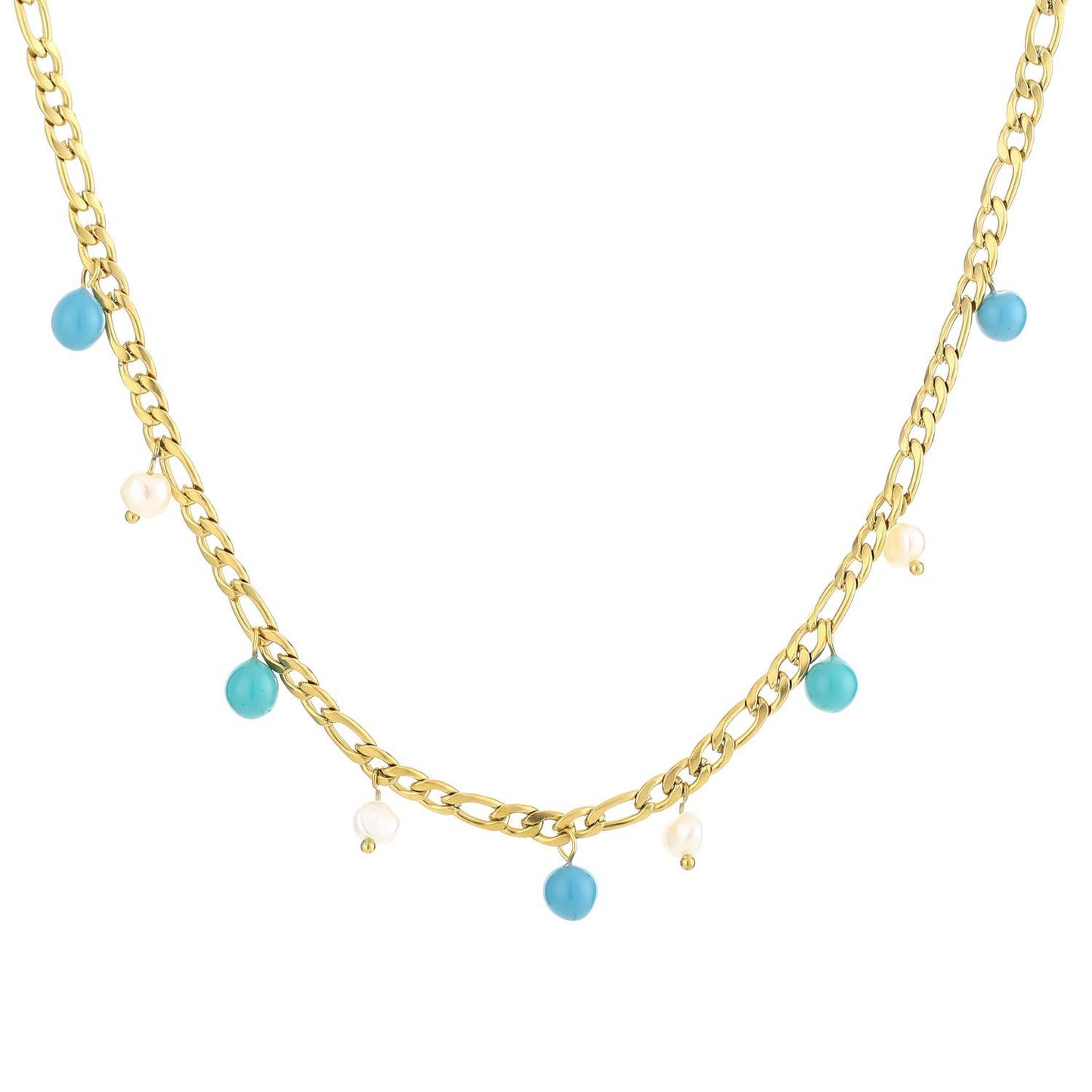 Kedjehalsband med pärlor