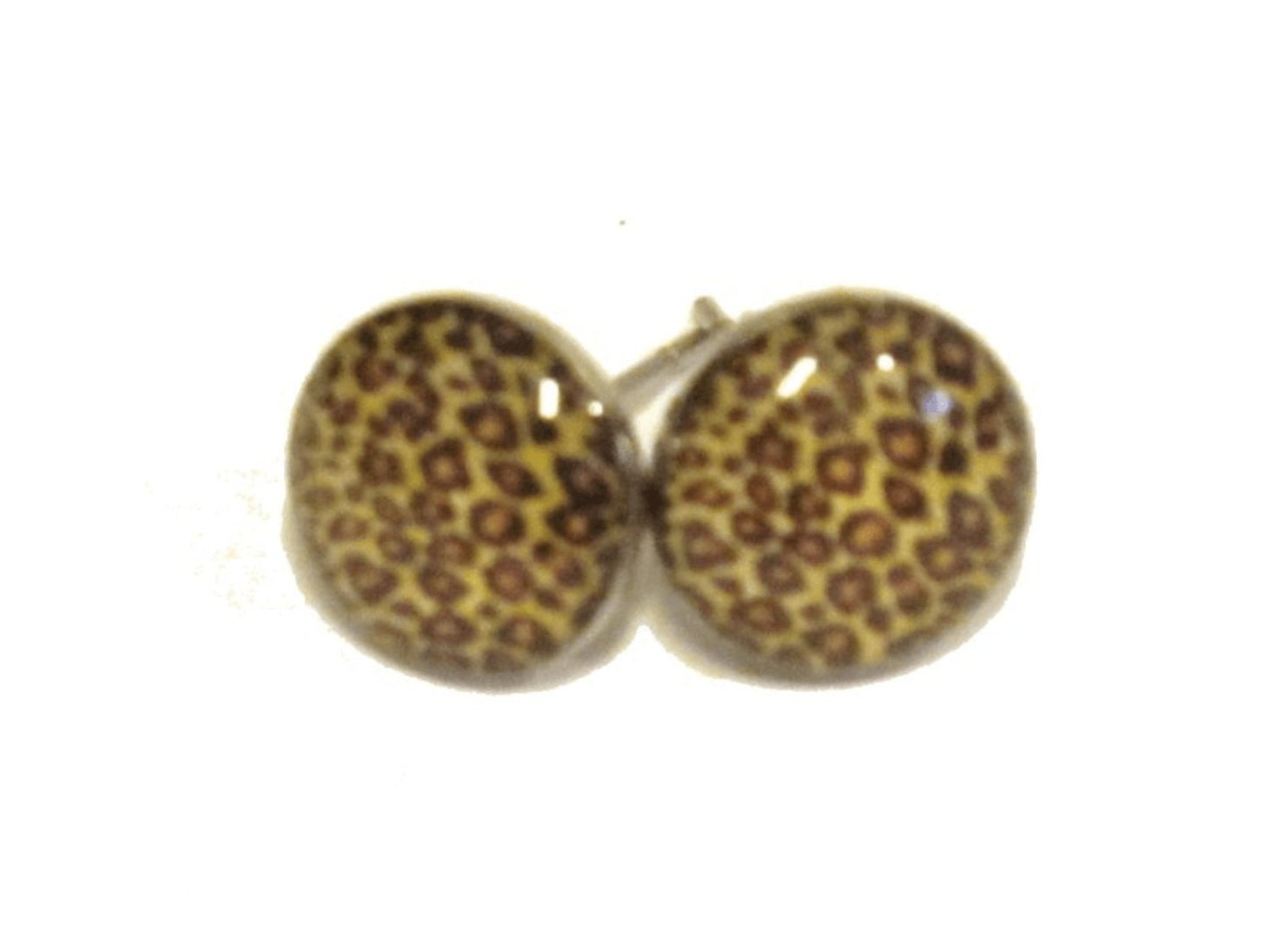 Button earrings - Panther