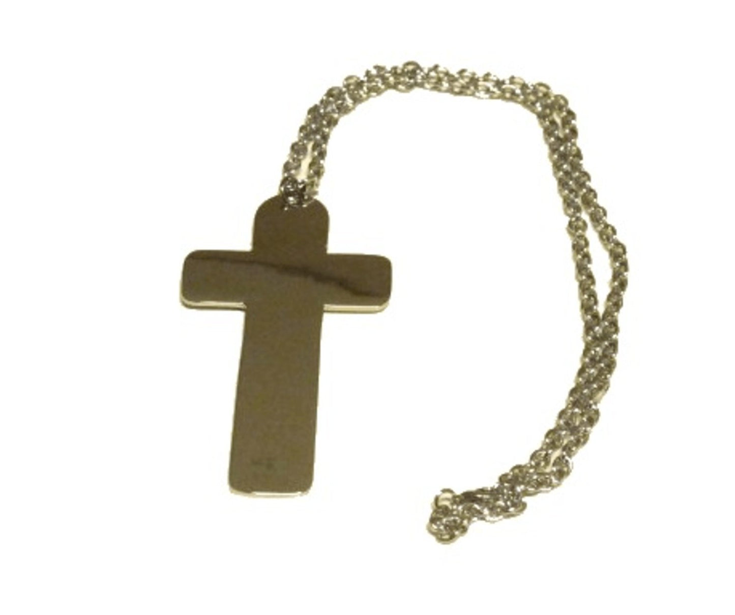 Cross necklace silver colored