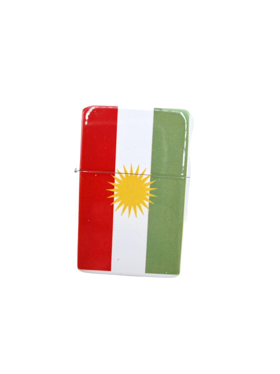 Kurdistans flagga bensintändare – produktbild – Hiprock