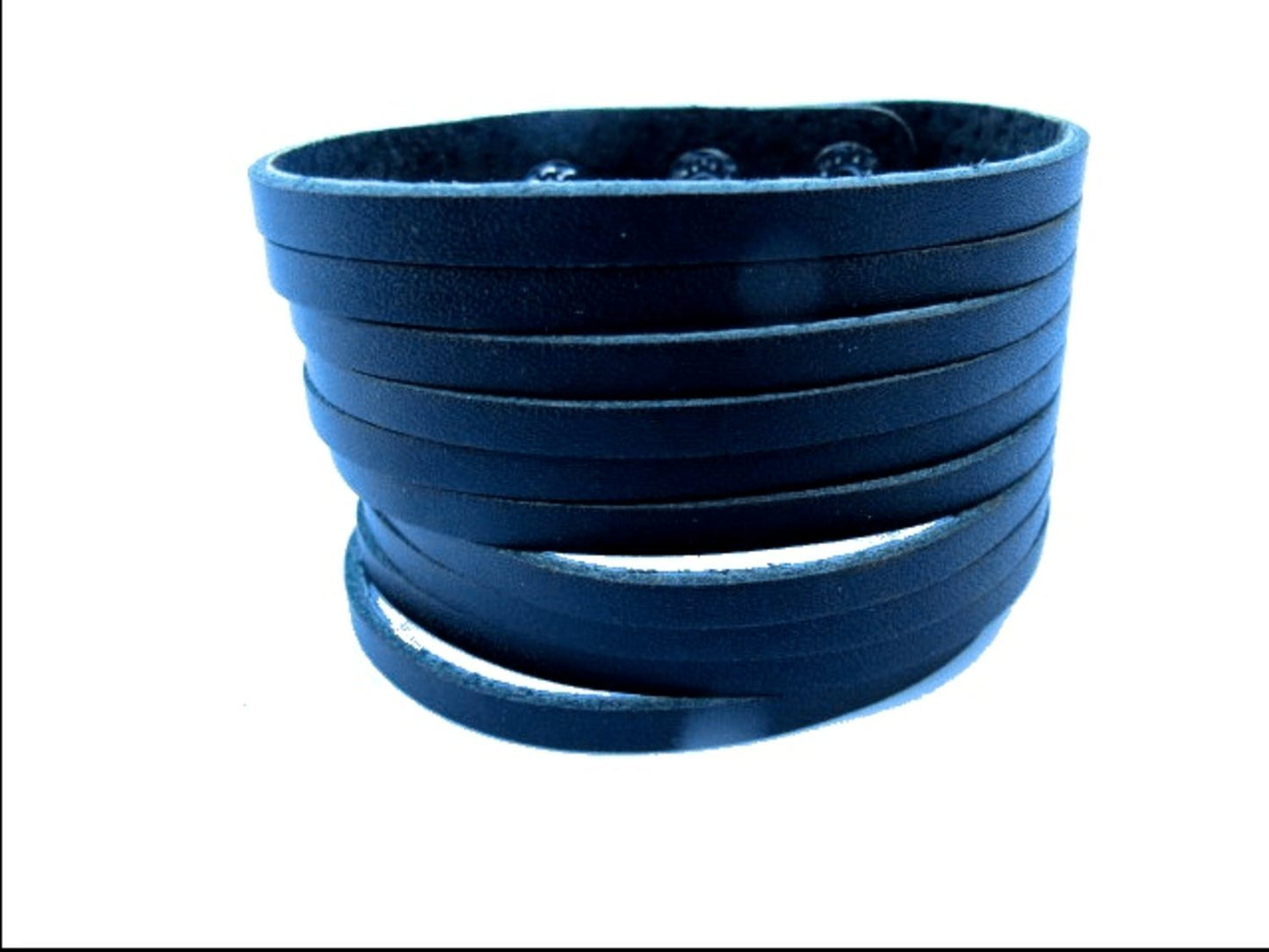 Läderarmband flätat - svart läder – produktbild – Hiprock