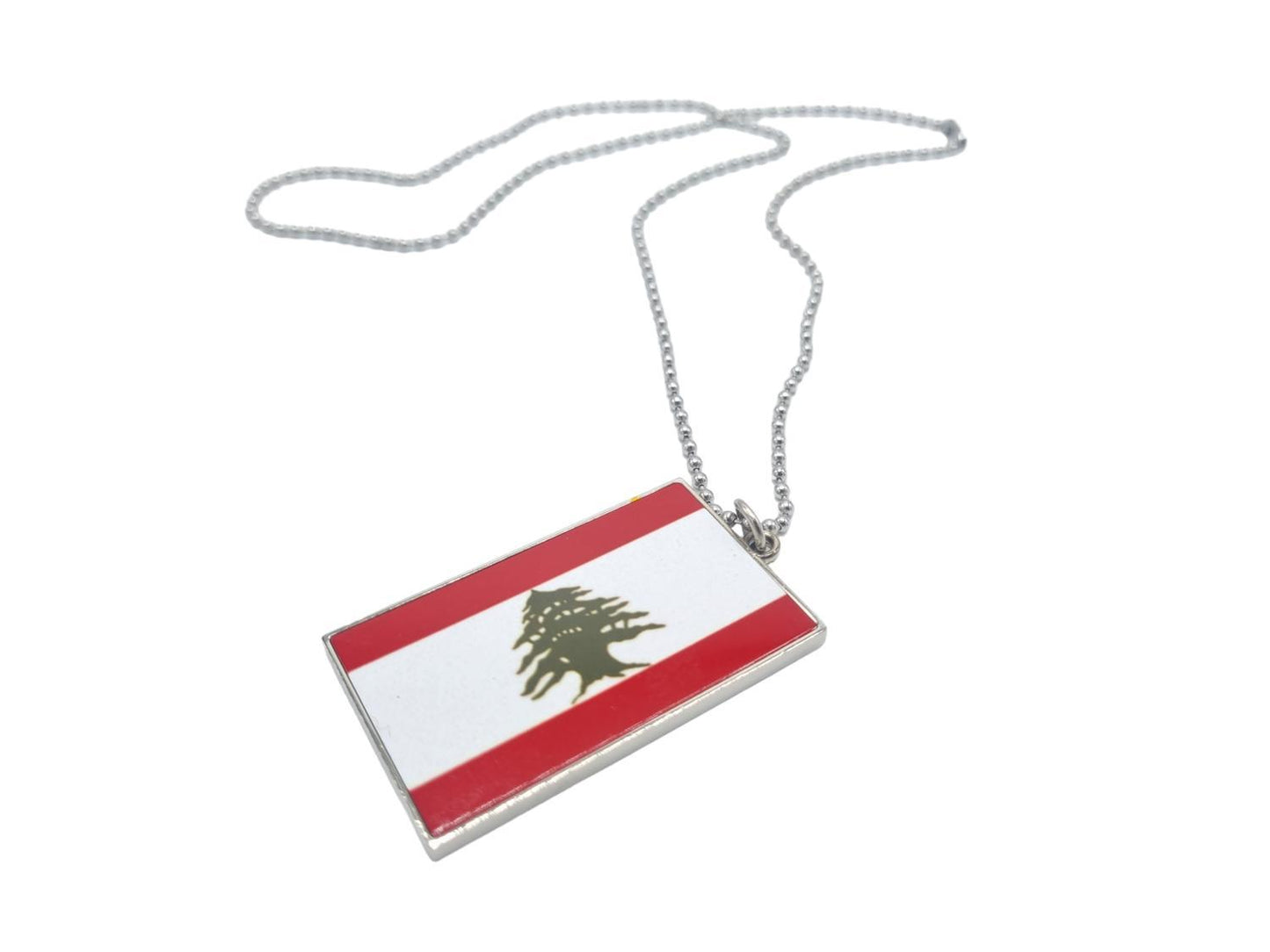 Lebanon flag necklace