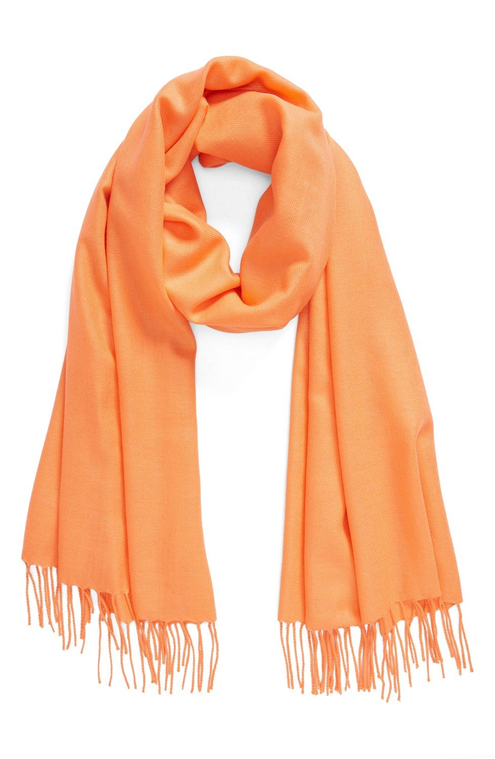 Ljus orange - Imiterad kashmirsjal – produktbild – Hiprock