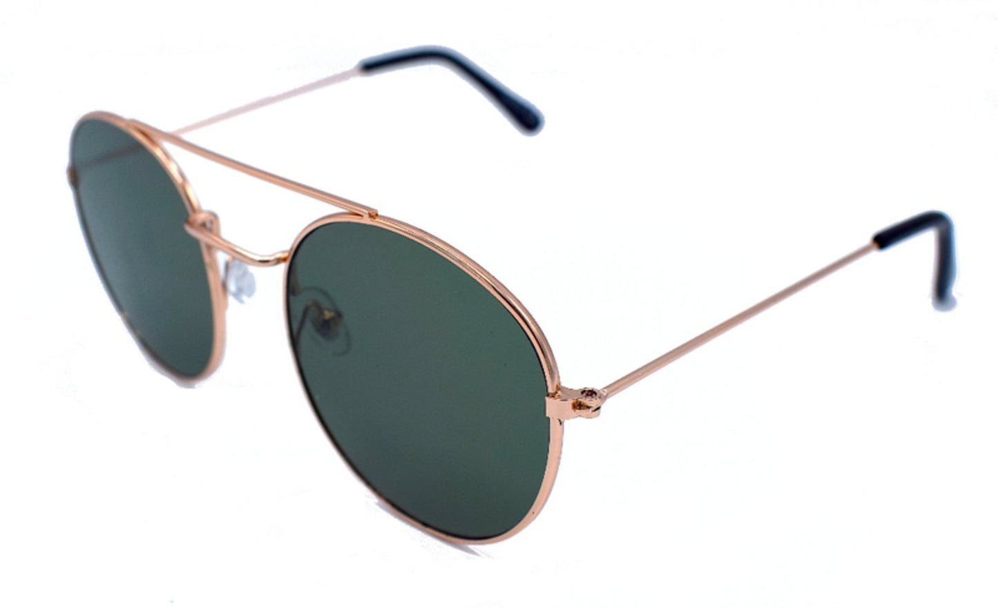 Dark green sunglasses with frame - Gold colored