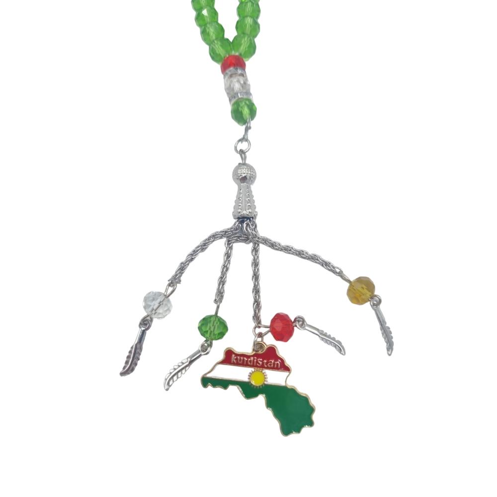 Muslim Prayer Beads Tasbih Zikr Beads Kurdistan Flag