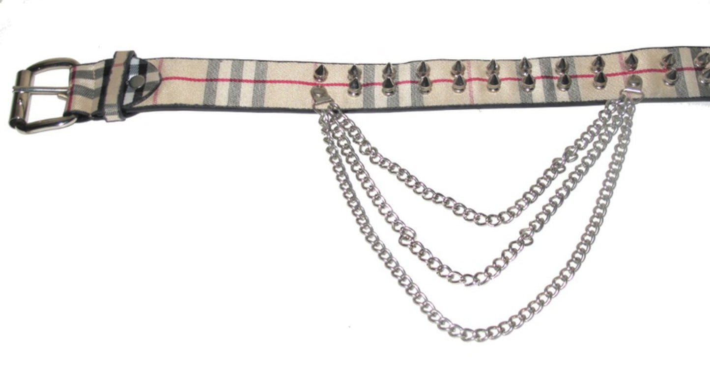 Niittivyö piikkiniiteillä ja kolmella ketjulla