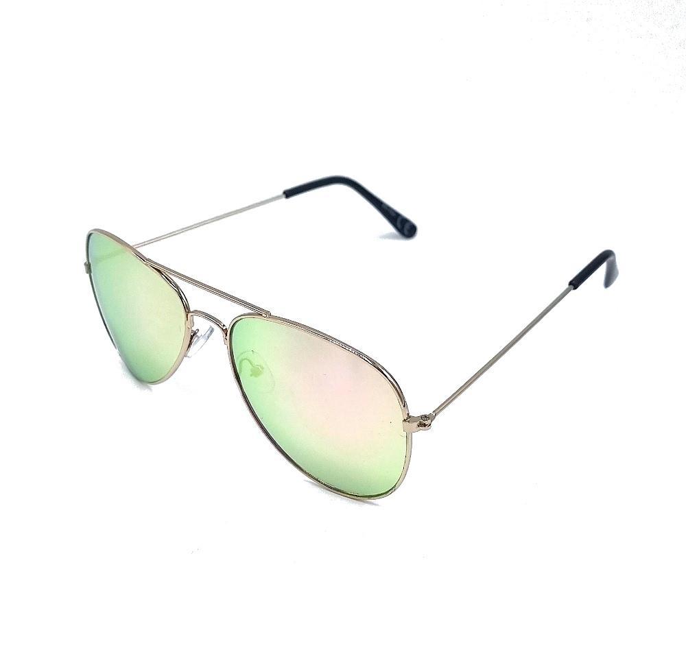 Pilot solglasögon Steel - Grön/rosa linser – produktbild – Hiprock