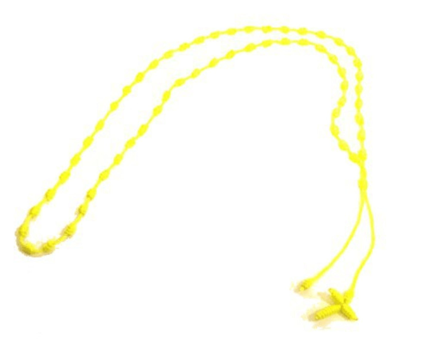 Ruusukirkko / Risti kaulakoru keltainen kangas