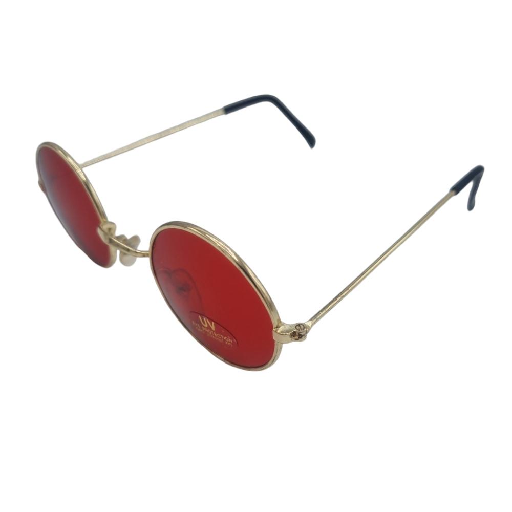 Red round sunglasses