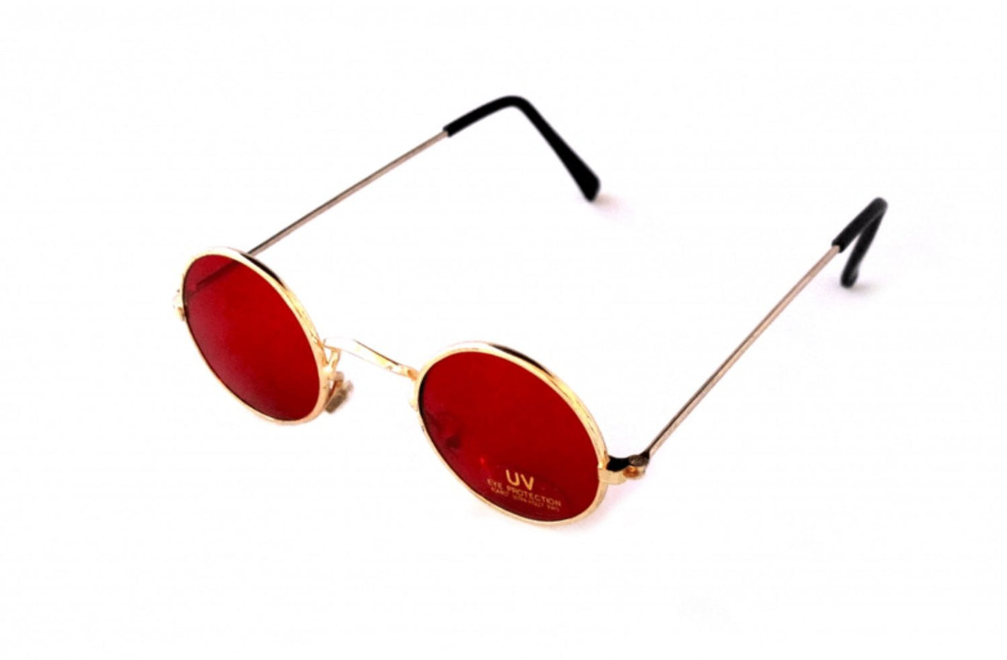 Funny round red glasses