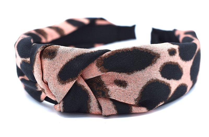 Rosa Leopard Diadem - tygklätt – produktbild – Hiprock