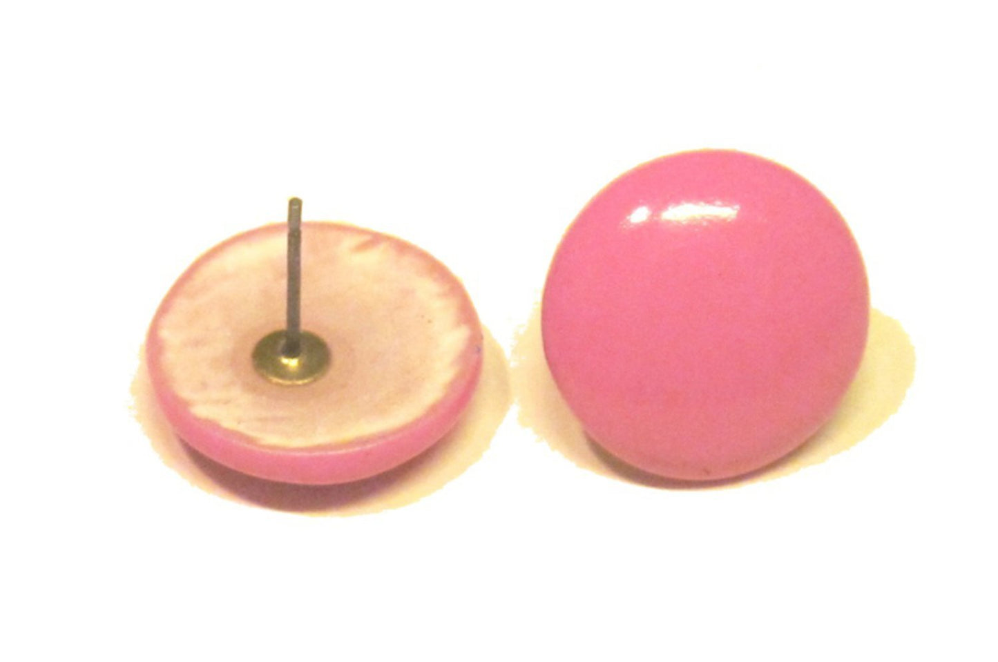 Pink stud earrings