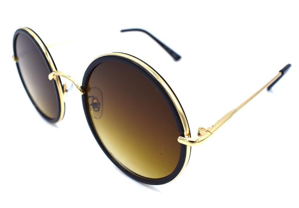 Runda Solglasögon - Svart/Brun – produktbild – Hiprock