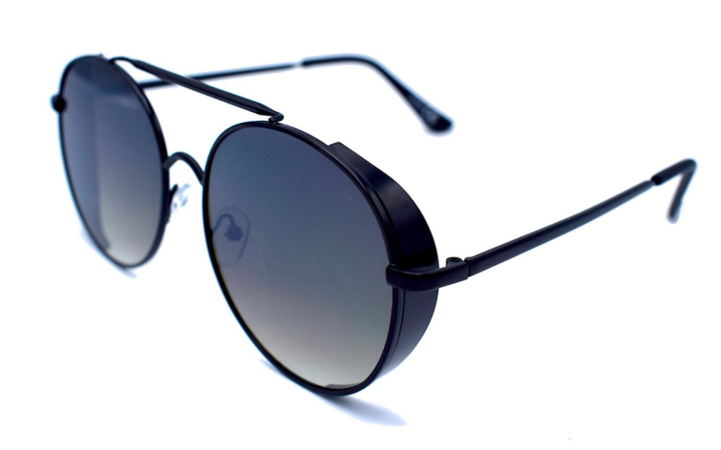 Round sunglasses with lens protection