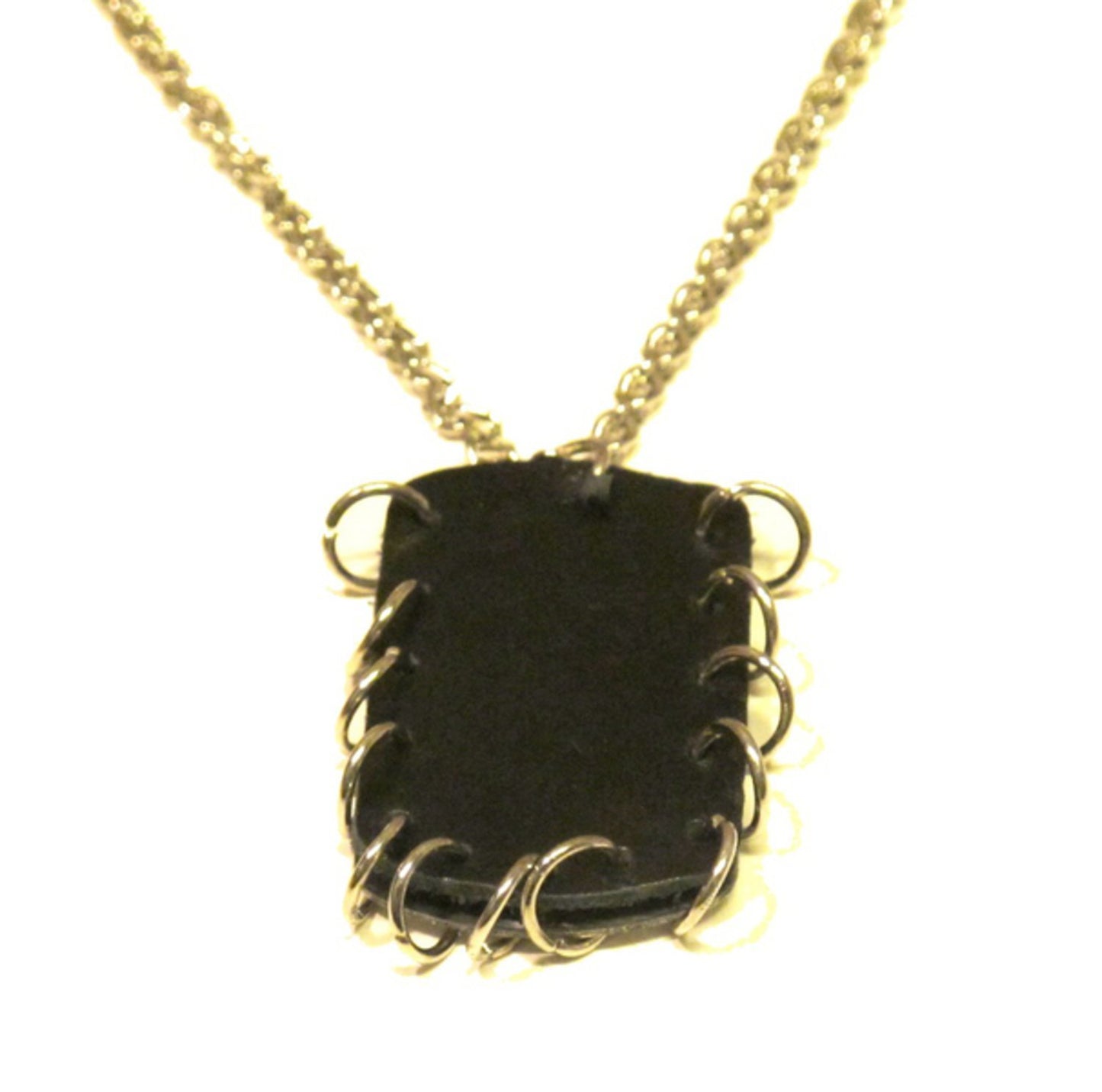 Silver colored necklace Dog Tag