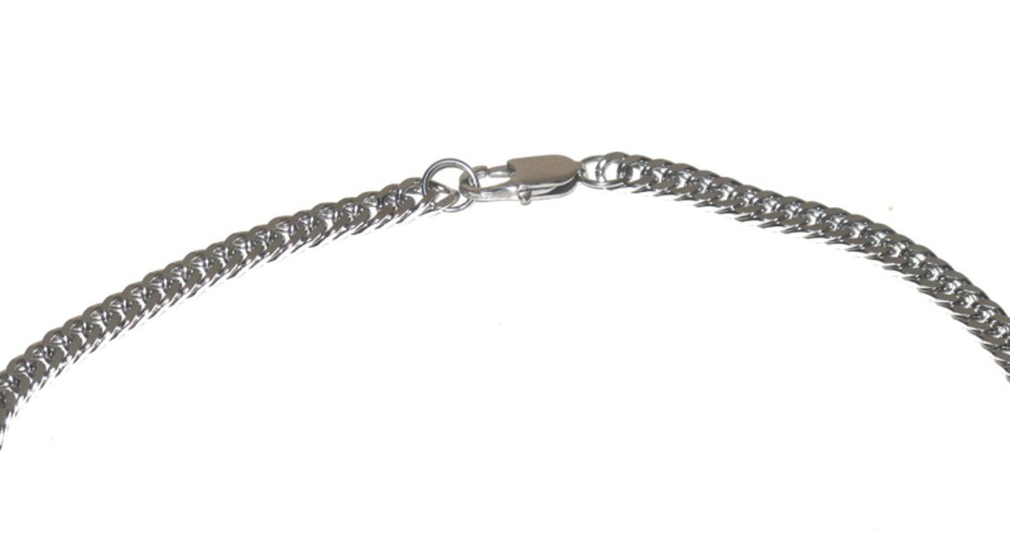 Silverfärgad kedjehalsband stål