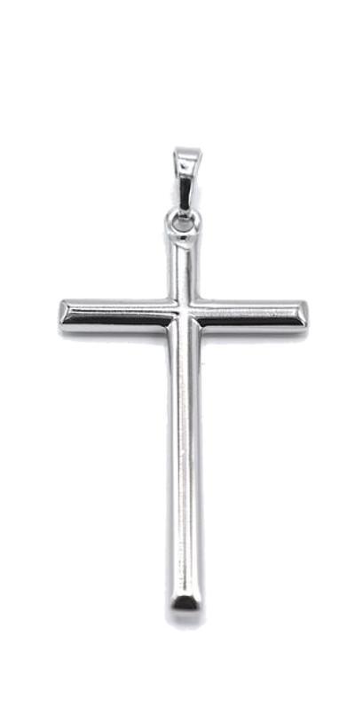 Silverfärgad kors hänge – produktbild – Hiprock