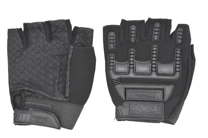 Svarta fingerlösa vantar