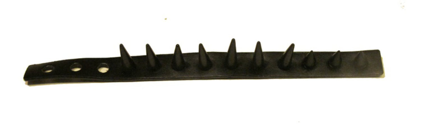 Black bracelet with black rubber rivets