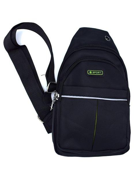 Svart axelväska med många fack – produktbild – Hiprock