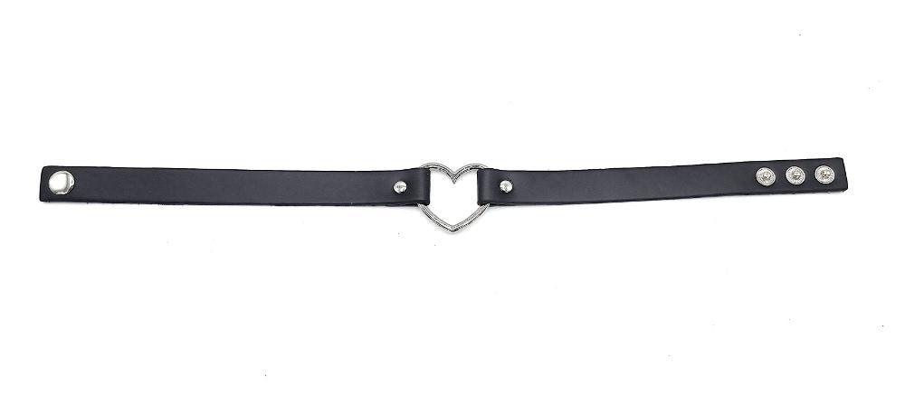 Svart halsband med hjärta - Bondage – produktbild – Hiprock