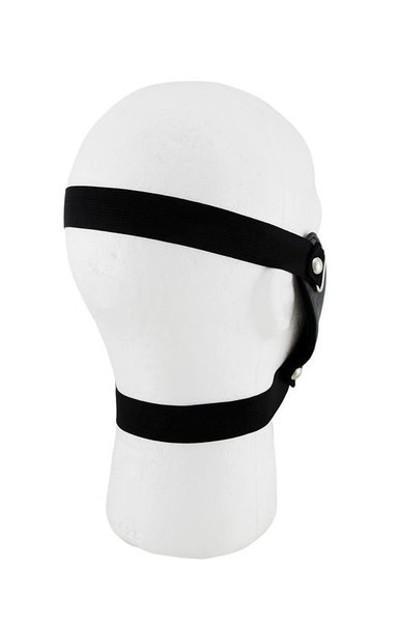 Svart halvmask läder