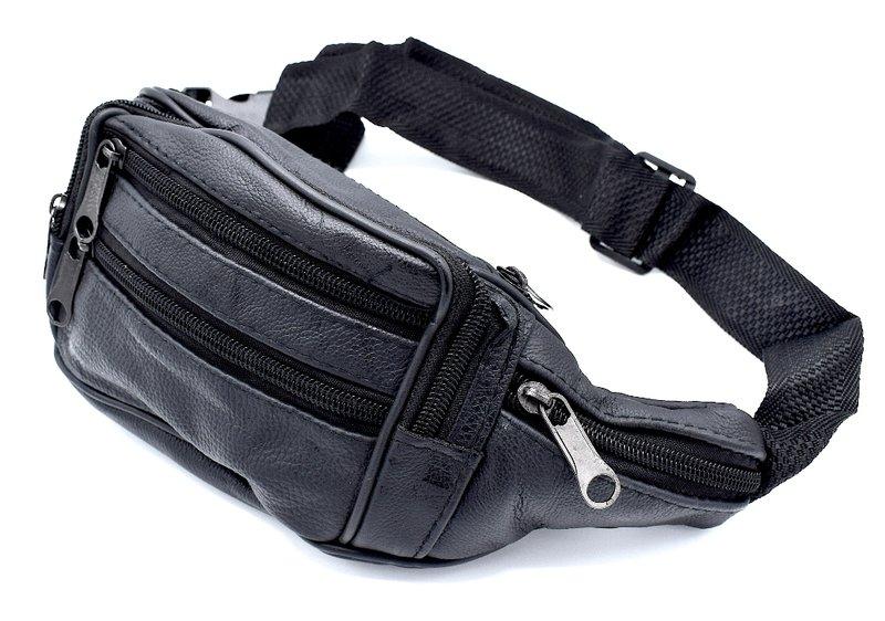 Svart magväska med många fack – produktbild – Hiprock