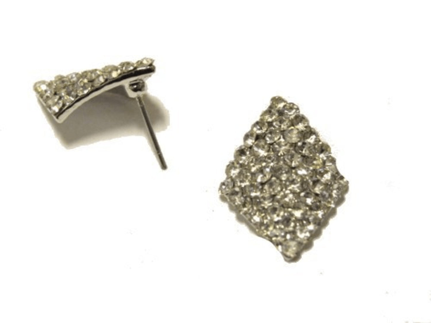 Earrings - Iced Curved Square