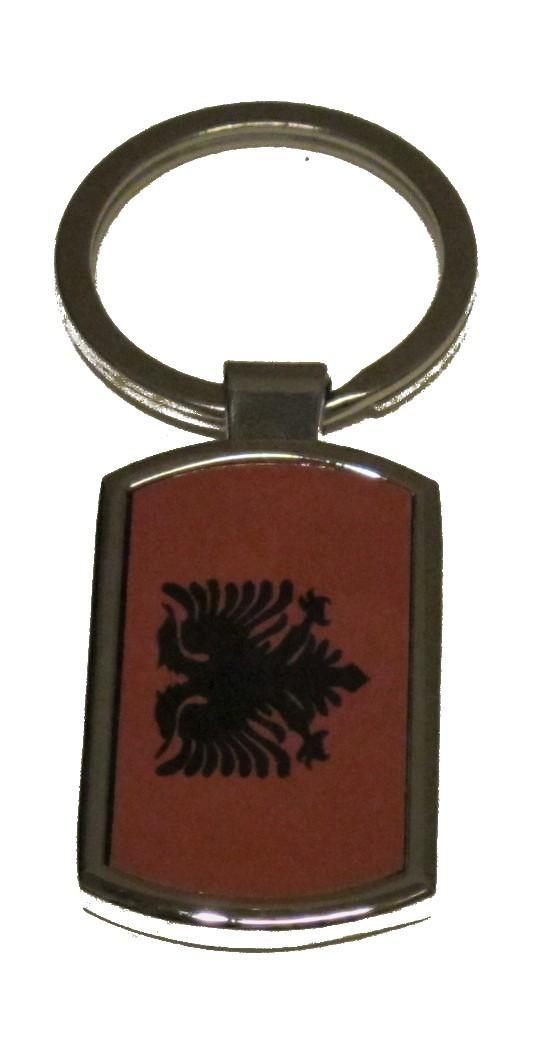 Albanska Flagga nyckelring –  produktbild – Hiprock