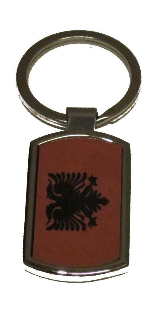 Albanska Flagga nyckelring –  produktbild – Hiprock