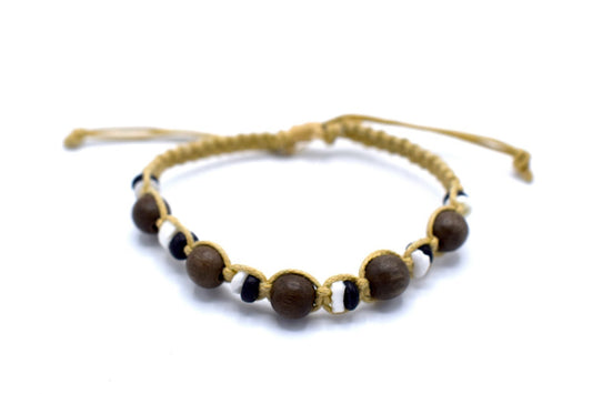Bracelet with wooden beads