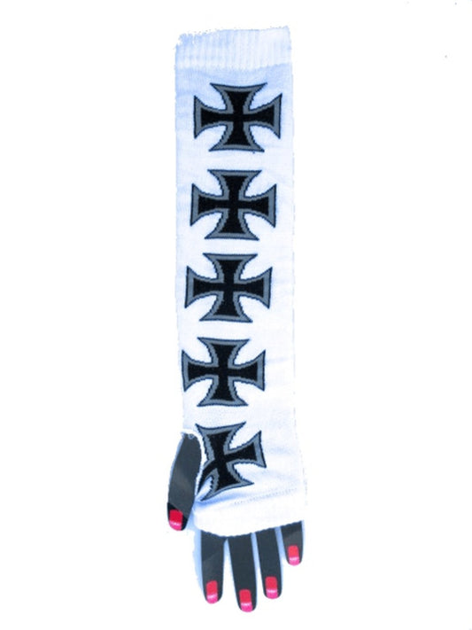 Arm warmers - Maltese cross Black/white
