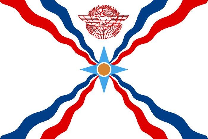 Assyriska flaggan - Assyrian –  produktbild – Hiprock